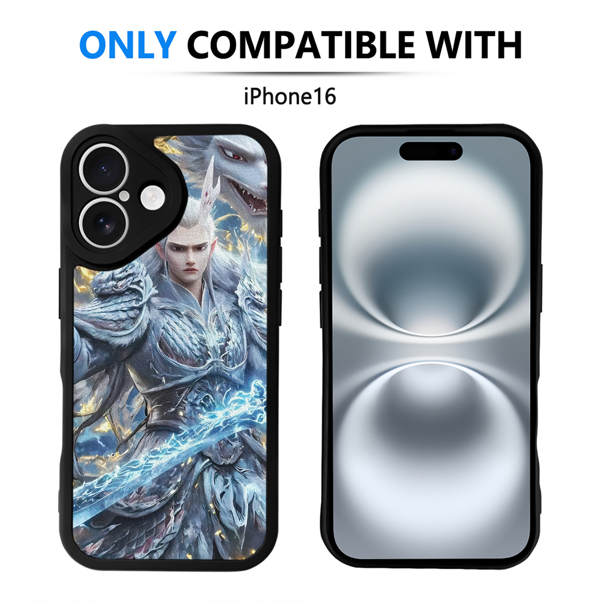 （画像用） Ne Zha 2 ナタ 魔童の大暴れ 【iPhone 16シリーズ対応】シリコンスマホケース（レザー調） 材質：シリコン